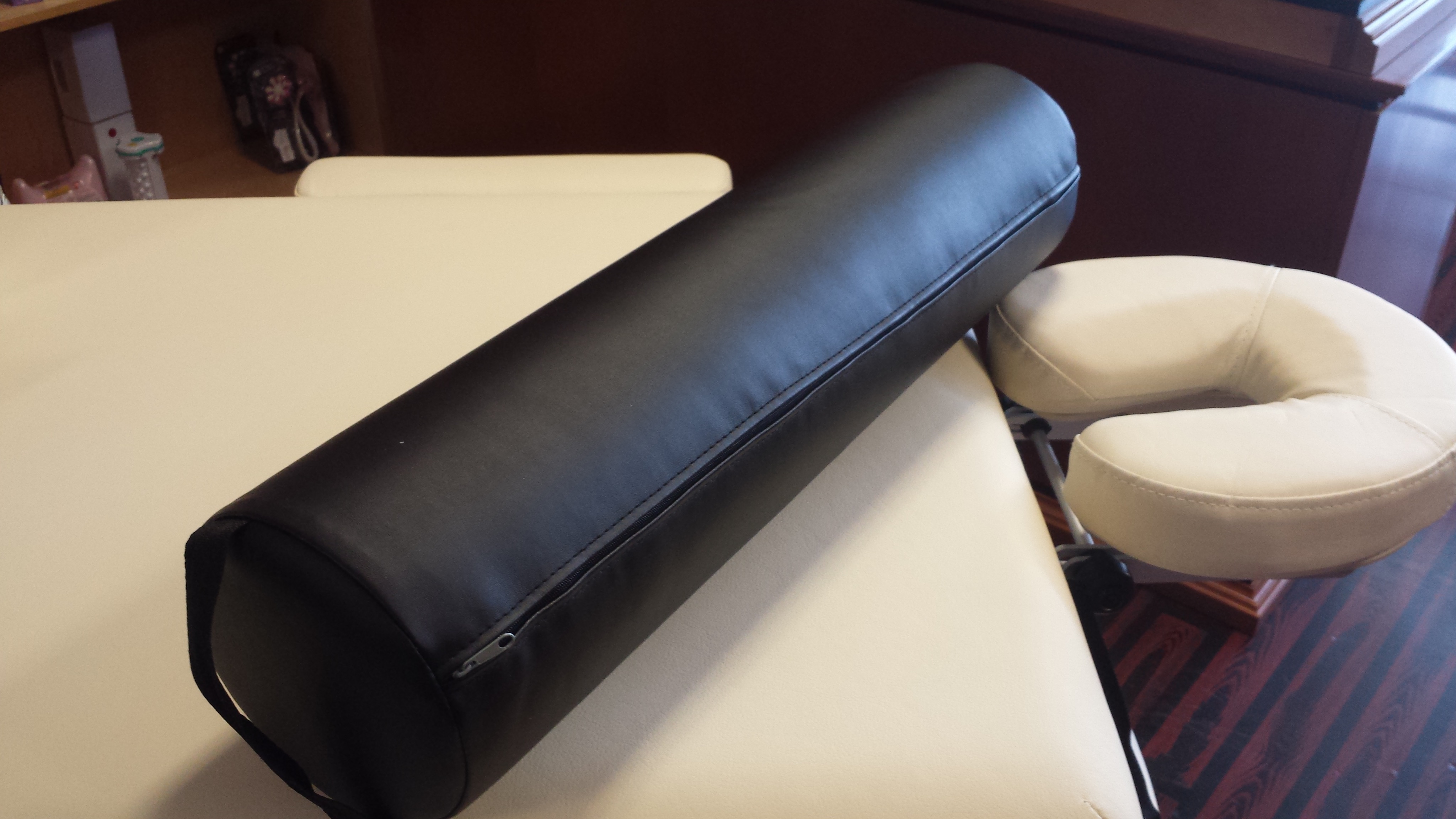 Round Full Massage Bolster Pillow Black Brody Massage