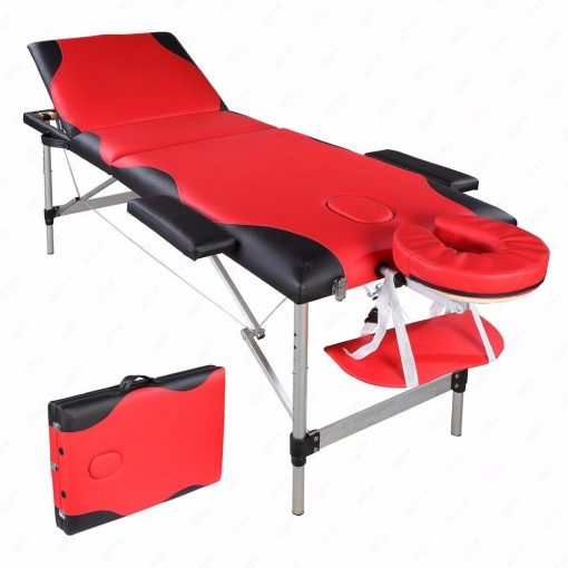 Red Aluminum Portable Massage Table