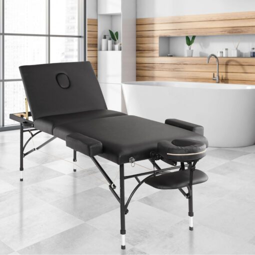 Black Portable Aluminum Massage Table