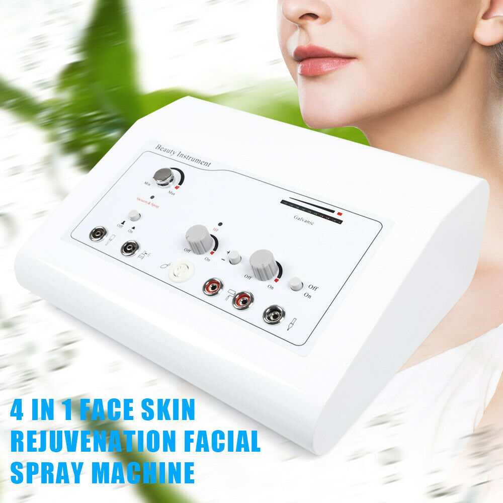 Galvanic Facial Machine 4 in 1 Facial High Frequency Vacuum & Spray