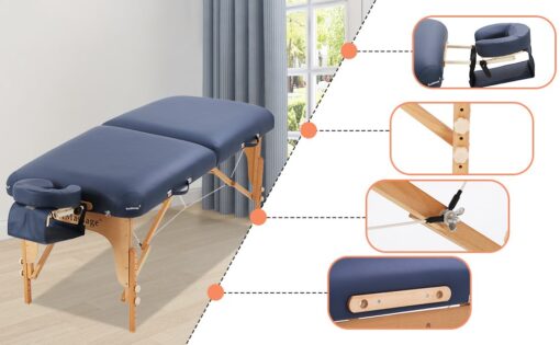 Large Blue Portable Massage Table
